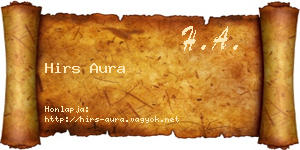 Hirs Aura névjegykártya